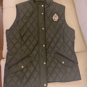 Ralph Lauren vest. Large size, dark green.